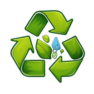 Recycling icon representing eco-friendly junk removal and responsible recycling services in Palm Bay, Florida.