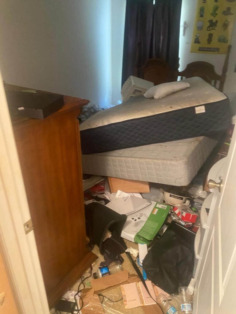 Bedroom Clutter Before Cleanout – Rockledge
