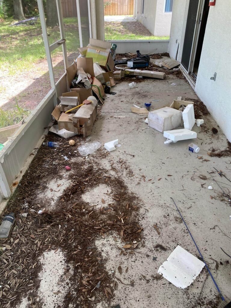 Severe hoarder home conditions before junk removal Rockledge FL