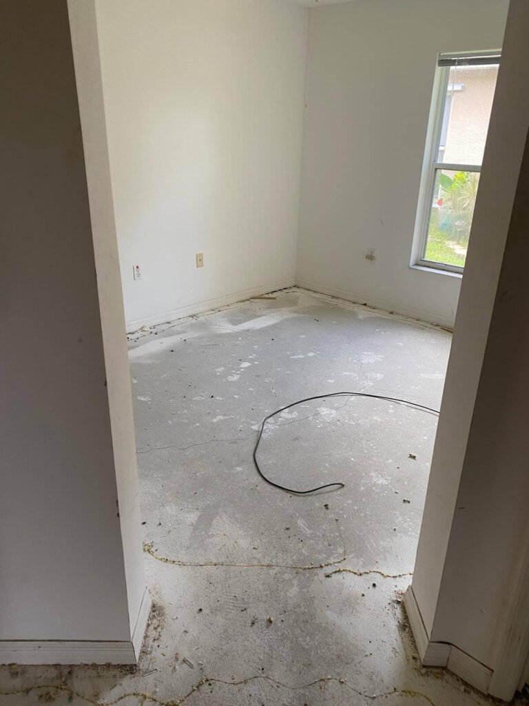 Hallway junk removal in hoarder home Rockledge Florida