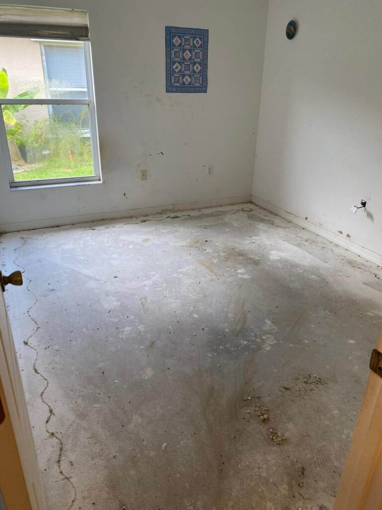 Enclosed area after hoarder home junk removal Rockledge Florida