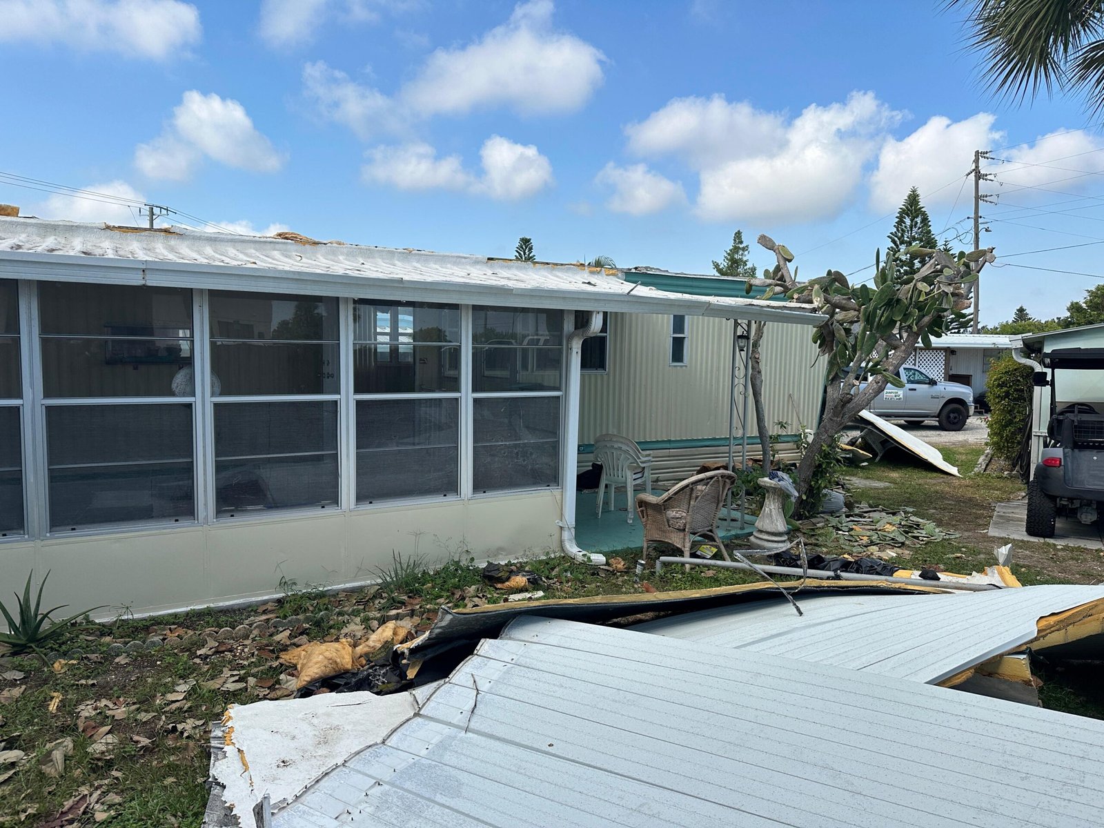 Condemned mobile home scheduled for demolition and removal in Brevard County FL