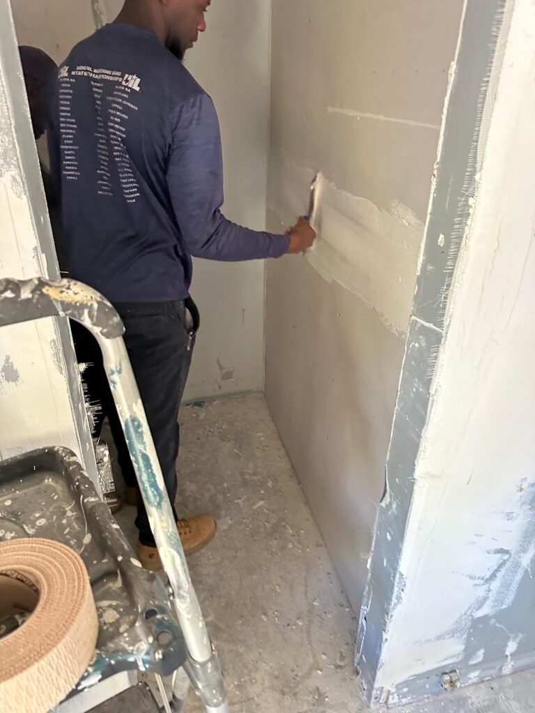 wall patching and drywall repair after cleanout project in Brevard County FL