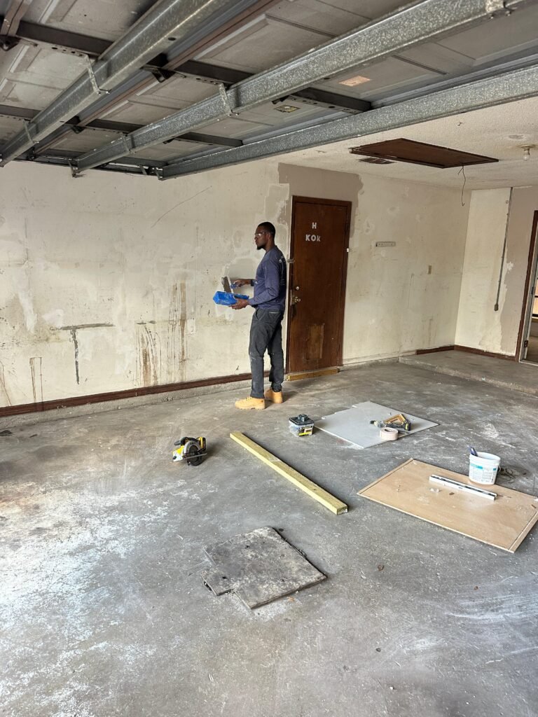 crew cleaning and removing debris during a house cleanout in Brevard County FL