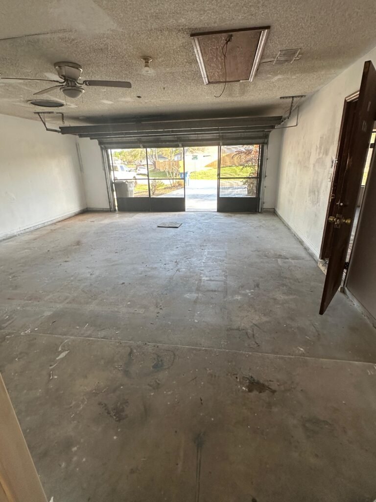 Palm Bay FL tenant eviction cleanout garage fully cleared and cleaned