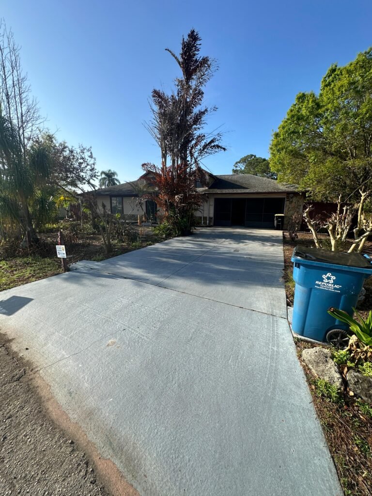 Palm Bay FL tenant eviction cleanout driveway pressure washed and cleared