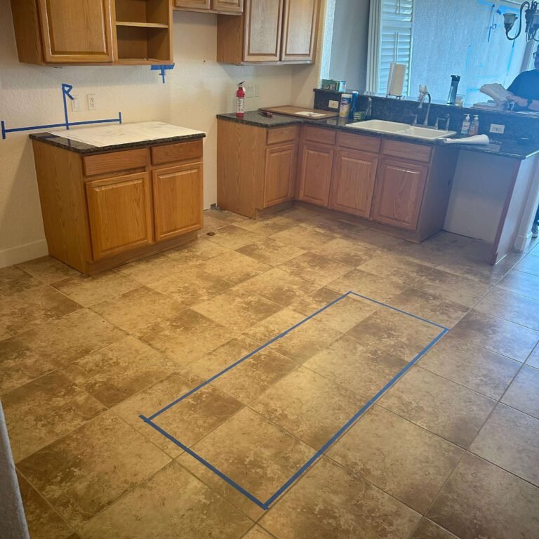 Kitchen prepared for cabinet and renovation work